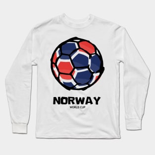 Norway Football Country Flag Long Sleeve T-Shirt